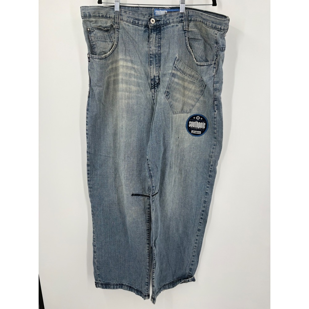Southpole Vintage 90s Baggy Skater Jeans Mens 42 Blue Light Wash Wide Leg Y2K